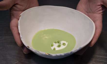 Green peas soup with Toshitaka Omiya