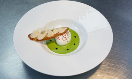 Soft-boiled egg and spinach coulis by Eric Bouchenoire