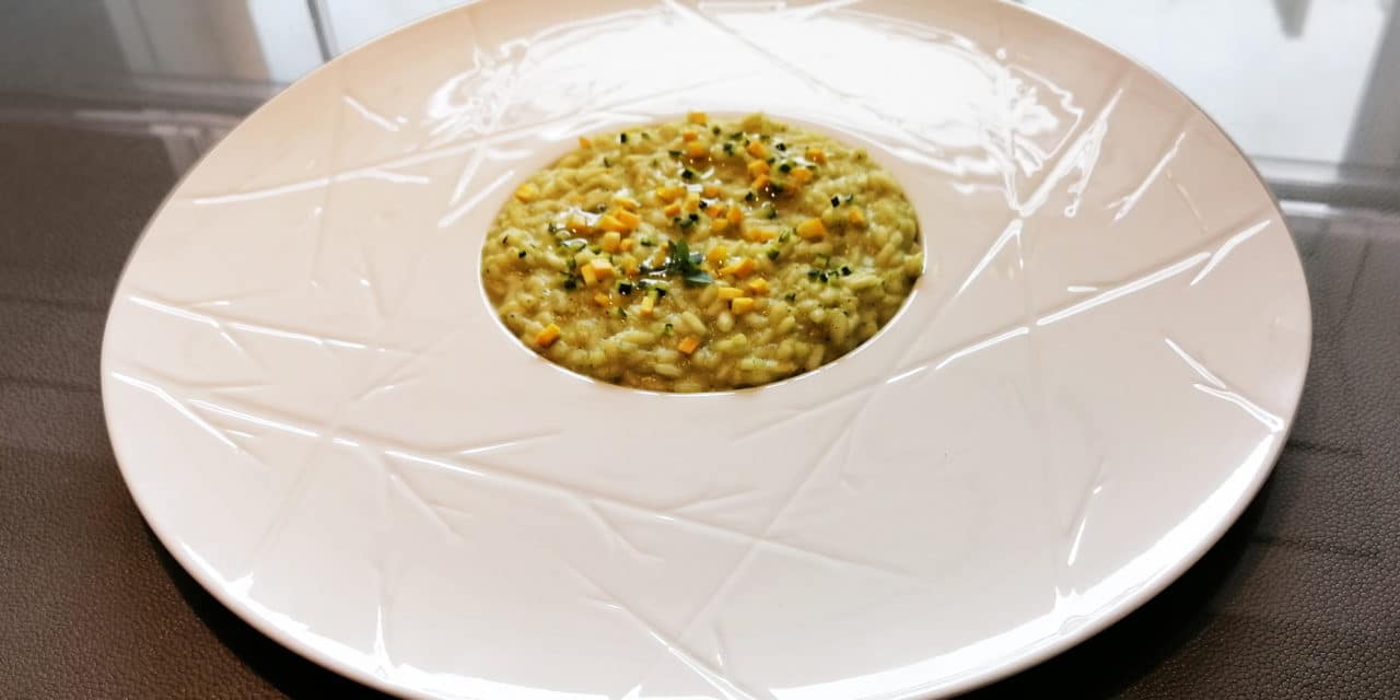 Courgette risotto of Massimo Tringali