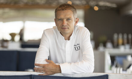 Chef Jeremy Ravier of the restaurant Les 3 Dômes at Sofitel Lyon